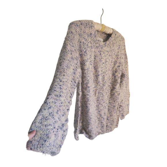 Lou & Grey Multicolor Confetti Fuzzy Crewneck Sweater Small Artsy Cozy Lounge - Picture 5 of 6